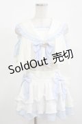 To Alice / セーラーフリルビキニ M オフ/サックス H-25-08-08-035-LO-OP-NS-ZH