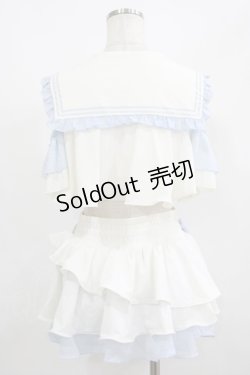 画像3: To Alice / セーラーフリルビキニ M オフ/サックス H-25-08-08-035-LO-OP-NS-ZH