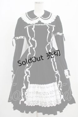 画像1: Angelic Pretty / 別珍ワンピース Free ブラック H-25-08-08-005-AP-OP-NS-ZH