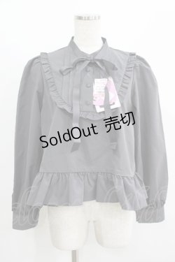 画像1: FLC / MINA*ペプラムブラウス L グレー H-25-08-08-047-LO-BL-NS-ZH