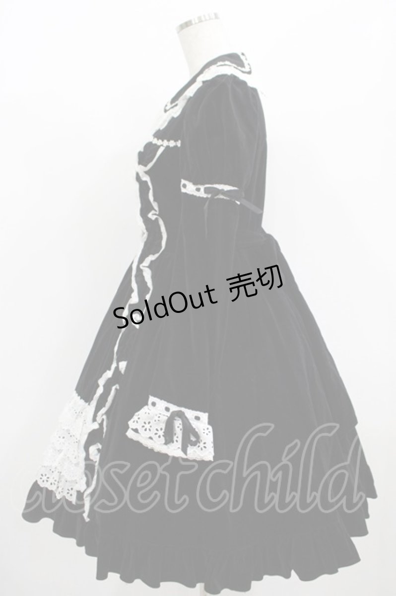 画像2: Angelic Pretty / 別珍ワンピース Free ブラック H-25-08-08-005-AP-OP-NS-ZH (2)
