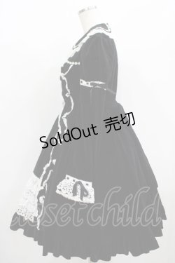 画像2: Angelic Pretty / 別珍ワンピース Free ブラック H-25-08-08-005-AP-OP-NS-ZH