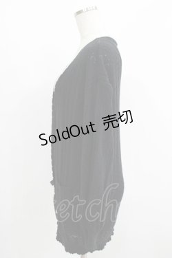 画像2: Amavel / ハート透かし編みロングカーディガン Free ブラック H-25-08-08-050-CA-TO-NS-ZH