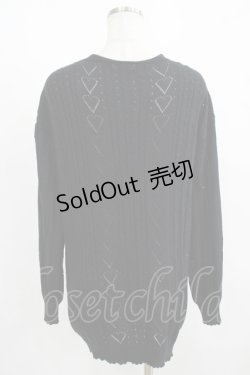 画像3: Amavel / ハート透かし編みロングカーディガン Free ブラック H-25-08-08-050-CA-TO-NS-ZH