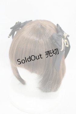 画像1: BABY,THE STARS SHINE BRIGHT / チェスアリスグログランリボンクリップ  ブラック H-25-08-08-1001-BA-AC-NS-ZH