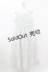 m petit by misako / NINA’Sコラボジャンパースカート 4L オフ/ブルー H-25-08-08-1032-LO-OP-NS-ZH