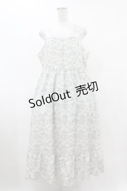 画像1: m petit by misako / NINA’Sコラボジャンパースカート 4L オフ/ブルー H-25-08-08-1032-LO-OP-NS-ZH