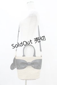 m petit by misako / サンリオキャラクターズコラボ かごバッグ  ブラック H-25-08-08-1005-LO-BG-NS-ZH