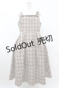 m petit by misako / AMCHKスクエアネックジャンパースカート 3L ブラウン H-25-08-08-1035-LO-OP-NS-ZH