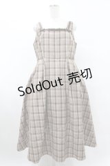 m petit by misako / AMCHKスクエアネックジャンパースカート 3L ブラウン H-25-08-08-1035-LO-OP-NS-ZH