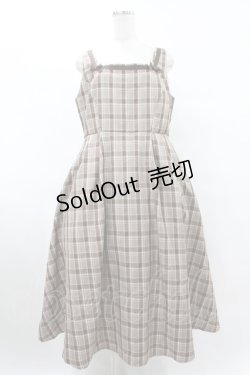 画像1: m petit by misako / AMCHKスクエアネックジャンパースカート 3L ブラウン H-25-08-08-1035-LO-OP-NS-ZH