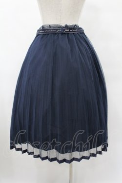 画像2: Fi.n.t / ロゴリボン付きプリーツチュールスカート Free NAVY H-25-08-08-1039-CA-SK-NS-ZH