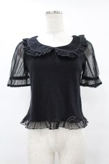 BABY,THE STARS SHINE BRIGHT / ドットチュールの半袖プルオーバー Free ブラック H-25-08-08-1045-BA-TO-NS-ZH