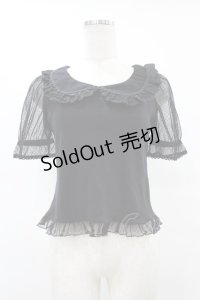 BABY,THE STARS SHINE BRIGHT / ドットチュールの半袖プルオーバー Free ブラック H-25-08-08-1045-BA-TO-NS-ZH