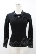 F&A / レースボウタイリブニットプルオーバー Free BLACK H-25-08-08-1046-LO-TO-NS-ZH
