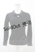 F&A / レースボウタイリブニットプルオーバー Free BLACK H-25-08-08-1046-LO-TO-NS-ZH