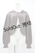 m petit by misako / リボンニットボレロ LL チャコール H-25-08-08-1049-LO-TO-NS-ZH