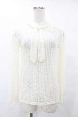画像1: F&A / 総レースボウタイトップス Free IVORY H-25-08-08-1055-LO-TO-NS-ZH