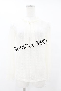 画像1: F&A / 総レースボウタイトップス Free IVORY H-25-08-08-1055-LO-TO-NS-ZH