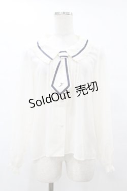 画像1: Fi.n.t / ネクタイ付きブラウス Free OFFWHITE H-25-08-08-1058-CA-BL-NS-ZH