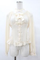 metamorphose / 胸元ギャザー長袖ブラウス Free 生成り H-25-08-08-1062-ME-BL-NS-ZH
