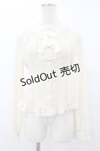 metamorphose / 胸元ギャザー長袖ブラウス Free 生成り H-25-08-08-1062-ME-BL-NS-ZH