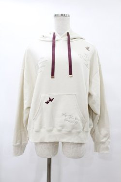 画像1: axes femme / ランダム刺繍フーディー Free 生成り H-25-08-08-1063-AX-TO-NS-ZH