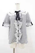 Angelic Pretty / ギンガムはしごレースブラウス Free ブラック H-25-08-08-1008-AP-BL-NS-ZH
