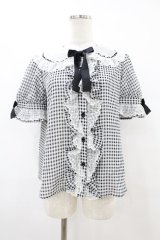 Angelic Pretty / ギンガムはしごレースブラウス Free ブラック H-25-08-08-1008-AP-BL-NS-ZH