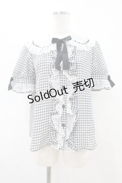画像1: Angelic Pretty / ギンガムはしごレースブラウス Free ブラック H-25-08-08-1008-AP-BL-NS-ZH