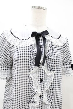 画像4: Angelic Pretty / ギンガムはしごレースブラウス Free ブラック H-25-08-08-1008-AP-BL-NS-ZH