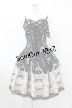 画像1: ALICE and the PIRATES / Masquerade Theater柄ジャンパースカート Free ブラック H-25-08-08-1011-PA-OP-NS-ZH