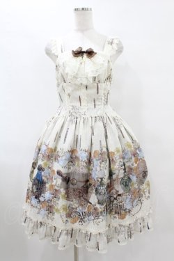 画像1: ALICE and the PIRATES / Victorian tear bottle柄ジャンパースカートI Free 生成り H-25-08-08-1014-PA-OP-NS-ZH