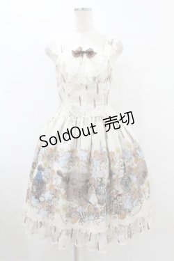 画像1: ALICE and the PIRATES / Victorian tear bottle柄ジャンパースカートI Free 生成り H-25-08-08-1014-PA-OP-NS-ZH