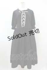 m petit by misako / AMレースアップワンピース 3L ブラック H-25-08-08-1018-LO-OP-NS-ZH