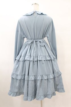 画像2: FLC / 皆方由衣コラボ/ティアードフリルワンピース M サックス H-25-08-08-1024-0-OP-NS-ZH