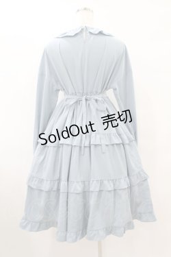 画像2: FLC / 皆方由衣コラボ/ティアードフリルワンピース M サックス H-25-08-08-1024-0-OP-NS-ZH