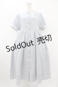 m petit by misako / ストライプワンピース L ブルー H-25-08-08-1025-LO-OP-NS-ZH