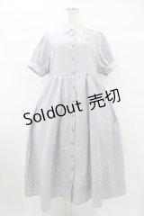 m petit by misako / ストライプワンピース L ブルー H-25-08-08-1025-LO-OP-NS-ZH