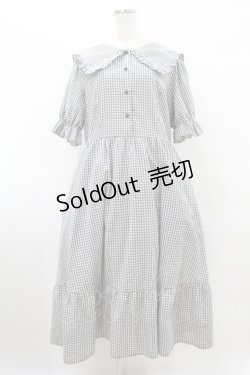 画像1: m petit by misako / AM*ギンガムCHKワンピース 3L グレー H-25-08-08-1026-LO-OP-NS-ZH