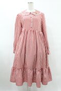 FLC / 星名桜子/ギンガムチェックワンピース LL レッド H-25-08-08-1028-0-OP-NS-ZH