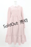 FLC / 星名桜子/ギンガムチェックワンピース LL レッド H-25-08-08-1028-0-OP-NS-ZH
