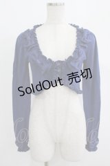 metamorphose / 長袖ラメリボンフリルボレロ Free ブルー H-25-08-08-052-ME-TO-NS-ZH