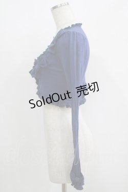 画像2: metamorphose / 長袖ラメリボンフリルボレロ Free ブルー H-25-08-08-052-ME-TO-NS-ZH