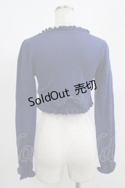 画像3: metamorphose / 長袖ラメリボンフリルボレロ Free ブルー H-25-08-08-052-ME-TO-NS-ZH