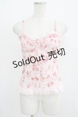 LIZ LISA / 花柄レースキャミソール Free ピンク H-25-08-08-058-LO-TO-NS-ZH