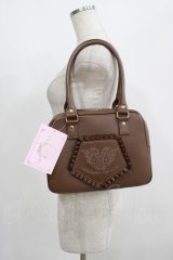 metamorphose / 刺繍入りフリルBAG  ブラウン H-25-08-08-059-ME-BG-NS-ZH