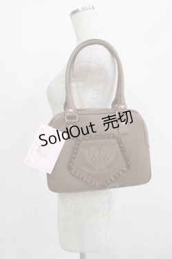画像1: metamorphose / 刺繍入りフリルBAG  ブラウン H-25-08-08-059-ME-BG-NS-ZH