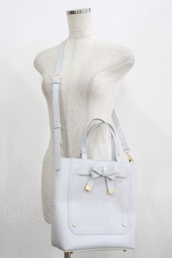 画像1: m petit by misako / AMマエリボン2WAYバッグ  サックス H-25-08-08-061-LO-BG-NS-ZH