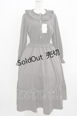 画像1: m petit by misako / AOK*フリルカラータックワンピース L グレー H-25-08-08-006-LO-OP-NS-ZH